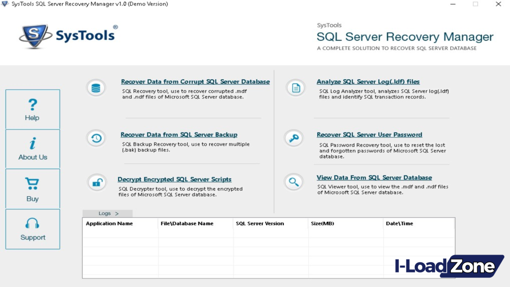 SysTools SQL Server Recovery Manager Download Free